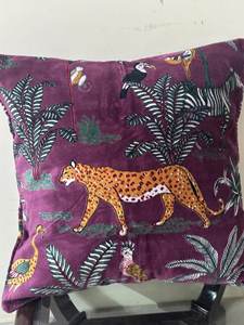 Artisanal Cotton Velvet Pillow Covers Customizable Luxury <b>Throw</b> Pillows Bring a touch of high-end texture and maximalist charm - Product Image 5