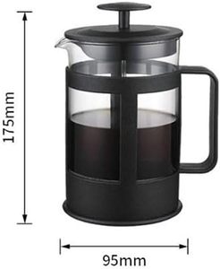 Cafetera Francesa Negra de 350 ml, Nueva, de Vidrio Borosilicato, Tetera - Product Image 5