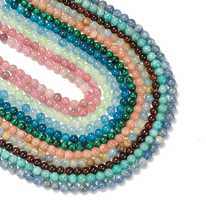 Usine En Gros Perles <span class=keywords><strong>De</strong></span> Cristal Calcite Prehnite Pierre Précieuse Violet <span class=keywords><strong>Madagascar</strong></span> Poudre 6mm Perles Rondes En Vrac - Product Image 4