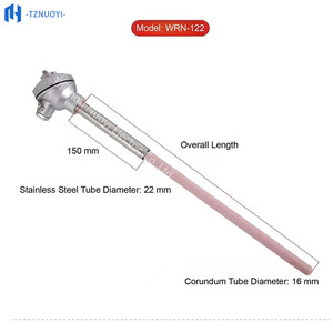 เทอร์โมคัปเปิลชนิด K WRN-122/WRN-132 หลอดเซรามิกคอรันดัม อุณหภูมิสูง 1300 องศา ℃   เซ็นเซอร์วัดอุณหภูมิเตาเผาอิฐแบบมัฟเฟิล - Product Image 2