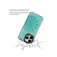 Étui de téléphone à rabat en cuir PU avec béquille, motif floral vintage en relief, anti-chute, type portefeuille, coque arrière pour iPhone 17 16 15 Pro Max