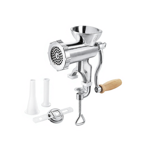 Metaltex Meat Grinder Set Jack With <b>Cookie</b> Press Attachment Sausage Funnel Wooden Crank Table Clamp - Product Image 2