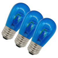 Ampoules LED S14 à filament courbé, culot E26/E27, multicolores, ampoules de remplacement pour guirlandes de patio, décorations de Noël et de fêtes