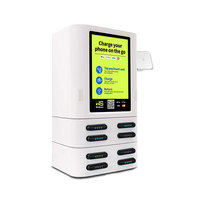 Borne de recharge publique durable et empilable à 8 emplacements pour batteries Li-Polymère, avec paiement par code QR et charge rapide, pour usage commercial extérieur
