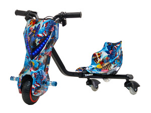 Trottinette à trois roues pour enfants avec lumières LED, siège réglable, batterie au lithium, matériau <span class=keywords><strong>PVC</strong></span>, capacité de charge 36V 70KG - Product Image 1