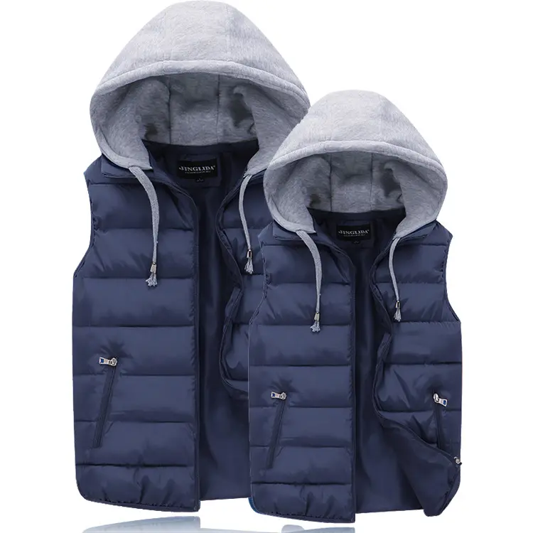 OEM ODM Manufacturer European Size Men's Sleeveless Zip Up Winter Puffer Vest Jacket
