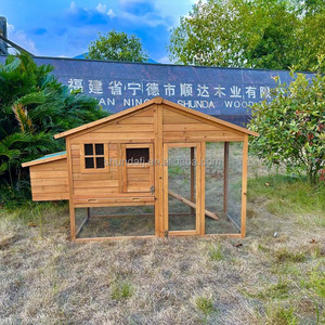 SDC014 Modern Luxury Eco-Friendly Wooden Villa Pet House Outdoor Print Pattern Horizontal <b>Sliding</b> Closure <b>Large</b> Chickens All - Product Image 3