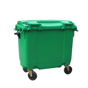 Contenedor de Basura de Plástico para Exteriores de 660L con Ruedas, Rectangular, de HDPE, para Uso Sanitario - Product Image 3