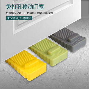 Tope de puerta de goma, bloqueador de puerta, montaje en suelo, diseño minimalista, fácil instalación, estructura extendida WJMS - Product Image 3