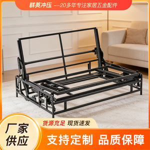 Two Fold <b>Bed</b> <b>Frame</b> Iron Mesh 90CM 120CM 150CM <b>Foldable</b> Living Room Sofa <b>Bed</b> Base - Product Image 3
