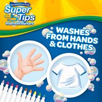 Ensemble de marqueurs Super Tips (100 pièces), marqueurs à pointe fine lavables, indispensables pour les enseignants, fournitures scolaires pour enfants, adultes