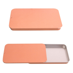 145X85X12 Grote Rechthoekige Paars/Blauw/Wit/Zilver Cadeau/Cosmetische Metalen Blikken Dia Box