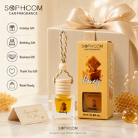 Diffuseur de parfum pour voiture 8ml en verre avec bouchon en bois, diffuseur d'huiles essentielles à suspendre, longue durée, pour une senteur de voiture neuve