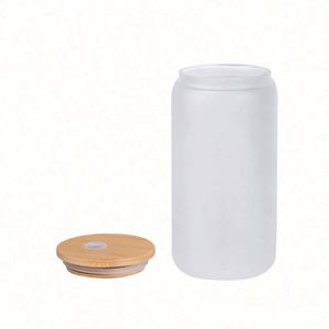 Gobelet en verre de 16 oz avec couvercle en PP pré-percé et paille, double paroi, transparent, pour sublimation, style globe à neige, cadeau d'affaires moderne - Product Image 2