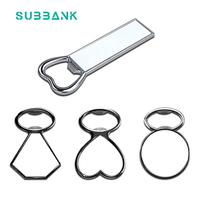 Ouvre-bouteille magnétique portable en acier inoxydable personnalisé avec logo par sublimation pour vente en gros Subbank – Support photo vierge en métal