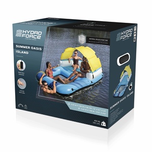 Isola Galleggiante <span class=keywords><strong>Gonfiabile</strong></span> <span class=keywords><strong>Bestway</strong></span>, Materasso ad Aria e Sedia Lounge - Modello <span class=keywords><strong>Gonfiabile</strong></span> 43045 a Doppio Uso per Nuoto - Product Image 2