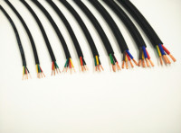 Cable de alimentación eléctrica RVV, cable flexible de cobre de 60227, 300V, 500V, 0,75mm, 1mm, 1,5mm, 2,5mm, 2, 3, 4, 5 núcleos