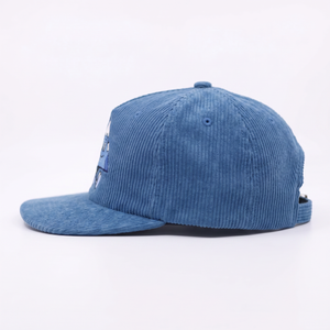Gorra de Pana Personalizada OEM de 5 Paneles con Logotipo Bordado, Gorra Snapback Sin Estructura - Product Image 4