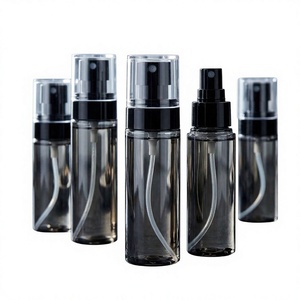Cylinder PET 30ml 50ml 100ml Transparent Fine <b>Mist</b> Spray <b>Bottle</b> with Black Pump and Clear Cap for Perfume Cleaning - Product Image 1
