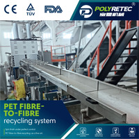 Extrudeuse à double vis 500 kg/h pour le recyclage, la granulation et le pelletage des flocons et débris de bouteilles PET