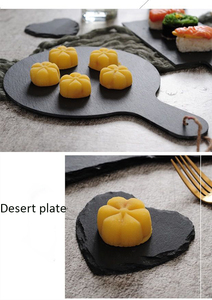 Plateau à fromage en <span class=keywords><strong>ardoise</strong></span> japonaise et coréenne bon marché, <span class=keywords><strong>assiette</strong></span> à Steak pour <span class=keywords><strong>Dessert</strong></span> et fruits - Product Image 3
