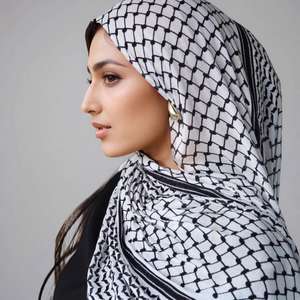 Nuevo Diseño, Pañuelo Hijab de Chifón Estampado, Pañuelo Musulmán para la Cabeza, Bandas para la Cabeza de Oriente Medio, Pañuelos Keffiyeh para Mujer YHK0006 - Product Image 2