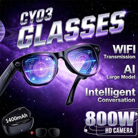 Lunettes Intelligentes CY03 2026 avec Caméra 8MP, Traduction IA, Appel Bluetooth, Enregistrement Vidéo Anti-Tremblement, Lunettes Connectées