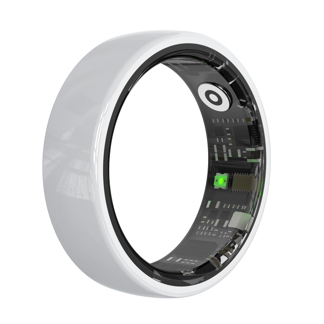 Ceramic Material Couple Smart Ring 5ATM Waterproof Fitness Tracker for Men Women Health App Control Android R12 Smart Ring