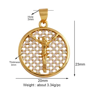 Unique Religieux Jésus <span class=keywords><strong>Sainte</strong></span> <span class=keywords><strong>Vierge</strong></span> Marie Amour Coeur Charms <span class=keywords><strong>Pendentif</strong></span>, Plaqué Or 18K Micro Zircon Bijoux Collier Fournitures K31 - Product Image 5