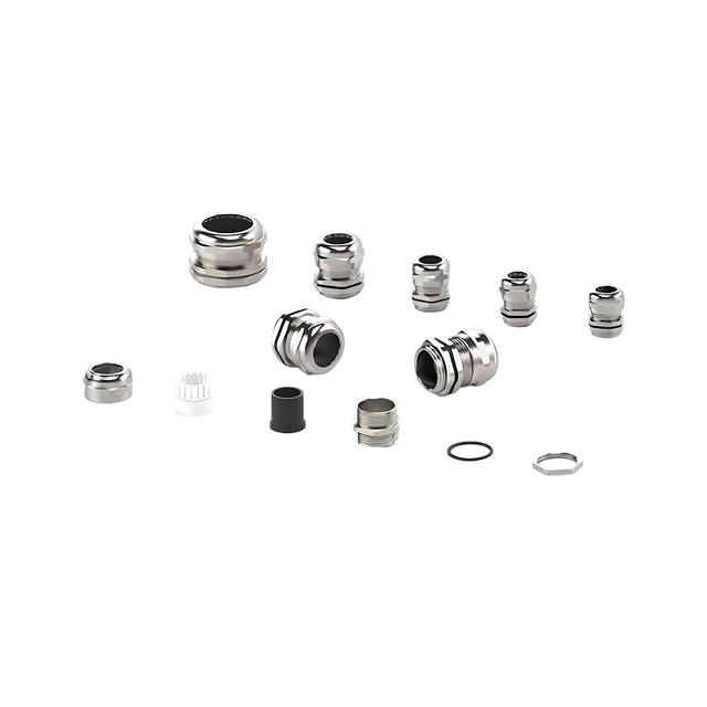 IP68 Waterproof Metal Cable Gland Brass Plated Multiple Sizes Compression Gland for Electrical Equipment and Outdoor Wiring