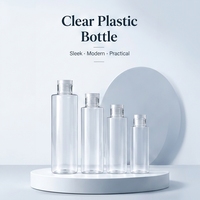 Bouteilles vides en PET de 100, 130, 150, 200 ml pour toner, eau, cosmétiques, toner facial, avec bouchon à vis, logo personnalisé, emballage pour soins de la peau