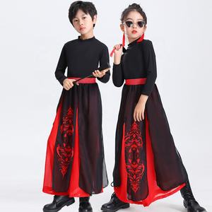 Gran Oferta: Trajes Clásicos <span class=keywords><strong>de</strong></span> <span class=keywords><strong>Danza</strong></span> del Abanico para Niños, Estilo Dragón <span class=keywords><strong>de</strong></span> Nieve, Canto Chino, para Niños y Niñas, Estilo Antiguo Chino - Product Image 4