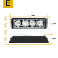 Nouvelle télécommande sans fil 12V LED pour calandre avant, lumière d'avertissement clignotante, lumière diurne, étanche IP66, 8W