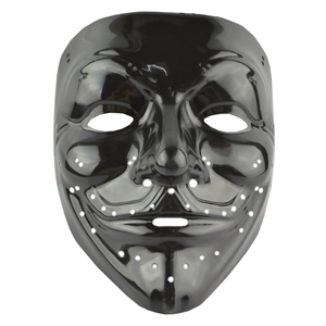 Masque V noir lumineux à rayons froids avec trous, effet sanglant terrifiant - Product Image 2
