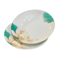 Service de vaisselle en porcelaine haute blanche de Jingdezhen 2026, motif fleur de lotus sous glaçure, compatible micro-ondes, coffret cadeau