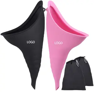 Donne in piedi riutilizzabile dispositivo di minzione femminile donne portatile pieghevole orinatoio da viaggio in Silicone con Logo personalizzato