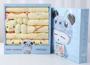 Conjunto de regalo de Año Nuevo de bebé de algodón orgánico Festival mameluco infantil calcetín sombrero babero toalla 100% algodón <span class=keywords><strong>para</strong></span> recién <span class=keywords><strong>nacidos</strong></span> presentado en caja de regalo - Product Image 3