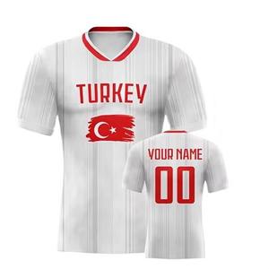 Tenues de football à séchage rapide 100 % polyester, manches courtes, impression numérique, dégradé de couleurs, avec numéros d'équipe et nom du joueur - Product Image 2