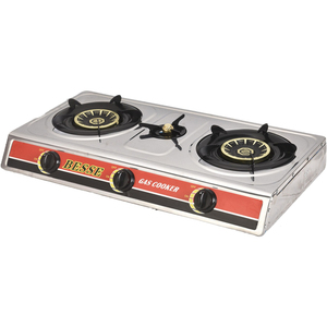 Cuisinière portable à 2 brûleurs GPL, plaque en acier inoxydable, allumage électronique, protection anti-extinction de flamme, pour usage extérieur et domestique - Product Image 2