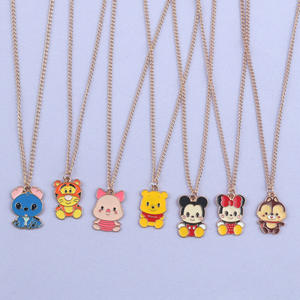 金属项链可爱卡通针脚老鼠熊老虎项链定制配件促销礼品服装吊坠饰品 - Product Image 3