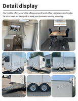 Bâtiment de stockage, de bureau, de magasin pliable préfabriqué 2025, portable, remorques de déménagement à vendre, remorque de bureau