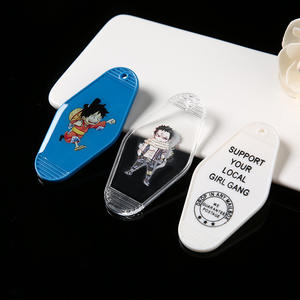 Porte-clés d'hôtel en ABS personnalisé Porte-clés et mousquetons promotionnels en plastique acrylique Porte-clés vierge de votre conception pour hôtels et motels - Product Image 4