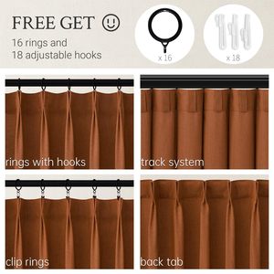 <span class=keywords><strong>Tende</strong></span> neutre Boho farm finestre pizzicano <span class=keywords><strong>tende</strong></span> trasparenti pieghettate Semi trasparenti di lino bianco con ganci - Product Image 2