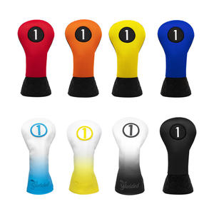 Housse de tête de club de golf personnalisée OEM en cuir/nylon, vente en gros de housses de tête de golf pour driver, fairway wood et hybride - Product Image 1
