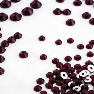 Noble Perline di Strass da 5mm in Resina Epossidica Bordeaux a Forma di Diamante con Foro Centrale, da Cucire, per Forniture di Componenti per Gioielli e Spille Cammeo - Product Image 2