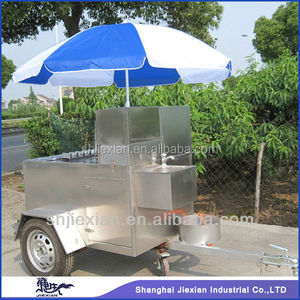 JX-HS120D Carro de Hot Dogs Profesional Comercial Móvil de Gas para Exteriores, de Aluminio, Tipo Remolque para Snacks y Comida - Product Image 2