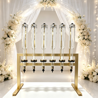 Flacon Distributeur de Parfum Tête d'Or 375/500ml – Vase de Luxe pour Parfum de Table, Idéal pour Mariage, Maison, Boutique, Présentoir et Décoration