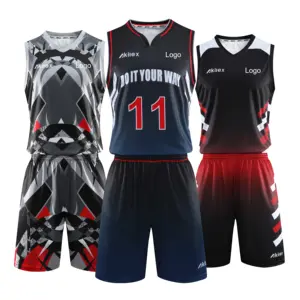 Akilex Custom Polyester Neues Design Reversible Basketball Jersey Basketball Uniform Set Tragen Sie Quick Dry Mesh Custom ized Team Name