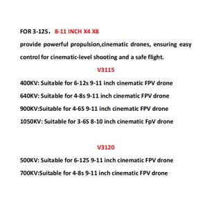 Moteur BLDC T-HOBBY V3115 sans balais 400KV 640KV 900KV 1050KV pour <span class=keywords><strong>drone</strong></span> de course FPV, Cinelifter, multicoptère, lunettes VR, <span class=keywords><strong>drone</strong></span> jammer - Product Image 6