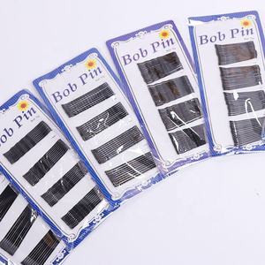 Siyah basit bobby pin gelin kristal kaplamalı mektubu takı toptan saç tokası - Product Image 6